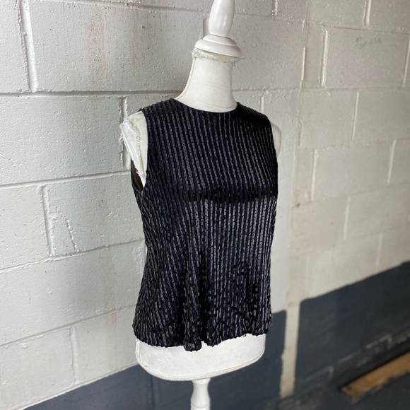 Diane von Furstenberg Cocktail Top Size 6 Black - Picture 2 of 6